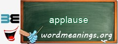 WordMeaning blackboard for applause